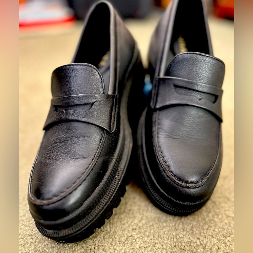 Chunky black loafer from Portland Leather Co. Size 8